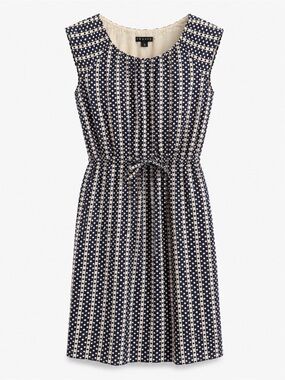 Theory Silk Blend Polka Dot Dress | Sleeveless | Tie Waist